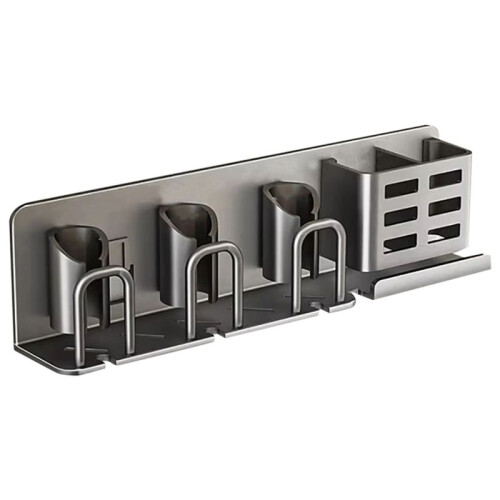 Toothbrush Holder Multi-Function Toothbrush Cup Holder Wall Mounted No Drill Bathroom Organizer Bathroom Storage B