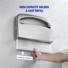 Toilet Cover Dispenser, Commercial Stainless Steel Toilet Cover Holder for Disposable Toilet Covers