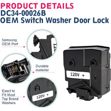 Neu für Waschmaschine Elektronischer Türverriegelungsschalter DC34-00026B 120 V Türverriegelung Waschmaschine Verzögerungsschalter