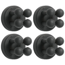 4Pcs Silicone Toothbrush Holders - Multi-Function Self Adhesive Wall Mounted Hooks for Hanging Ke B