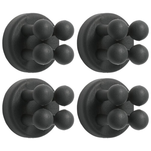 4Pcs Silicone Toothbrush Holders - Multi-Function Self Adhesive Wall Mounted Hooks for Hanging Ke B 1