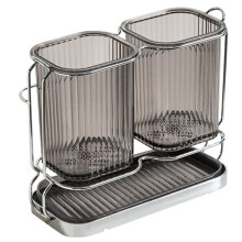 Porta-Escovas de Dentes, Organizador de Mesa, Decorativo, Multiuso, Dreno, Suporte para Pauzinhos, Caixa de Armazenamento para Colheres de Cozinha