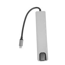 8 in 1 USB C Hub for Laptop, Aluminum Multiport Adapter with Speed Data and Stable Power