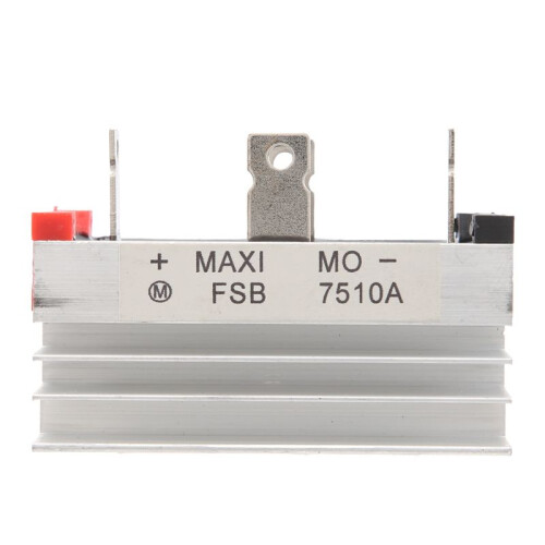 Aluminum Heatsink Base Single Phase Bridge Rectifier Diode 75A 1000V 1
