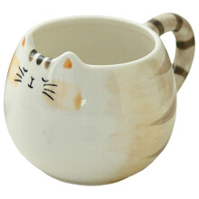 1pc Cute Ceramic Cup, Cat Shaped Mug, 380ml/13oz Milk, Coffee, and Water Cups