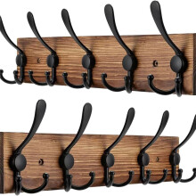 2-Pack Kapstok Muurbevestiging 16,8" Rustieke Hoedenrek Jas Muurbevestiging Boerderij Muurhaken voor Het Ophangen van Jassen, Tassen, Handdoeken