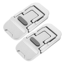 2pcs Foldable Aluminum Laptop Stand Ergonomic Riser for Enhanced Airflow Cooling and Travel