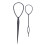 2 x plastica flaxen capelli dispositivo nero 5