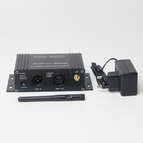 DMX 512 Wireless Controller Receiver Transmitter LCD Display Power Adjustable for Disco DJ Party Stage Bar Light-EU Plug 2