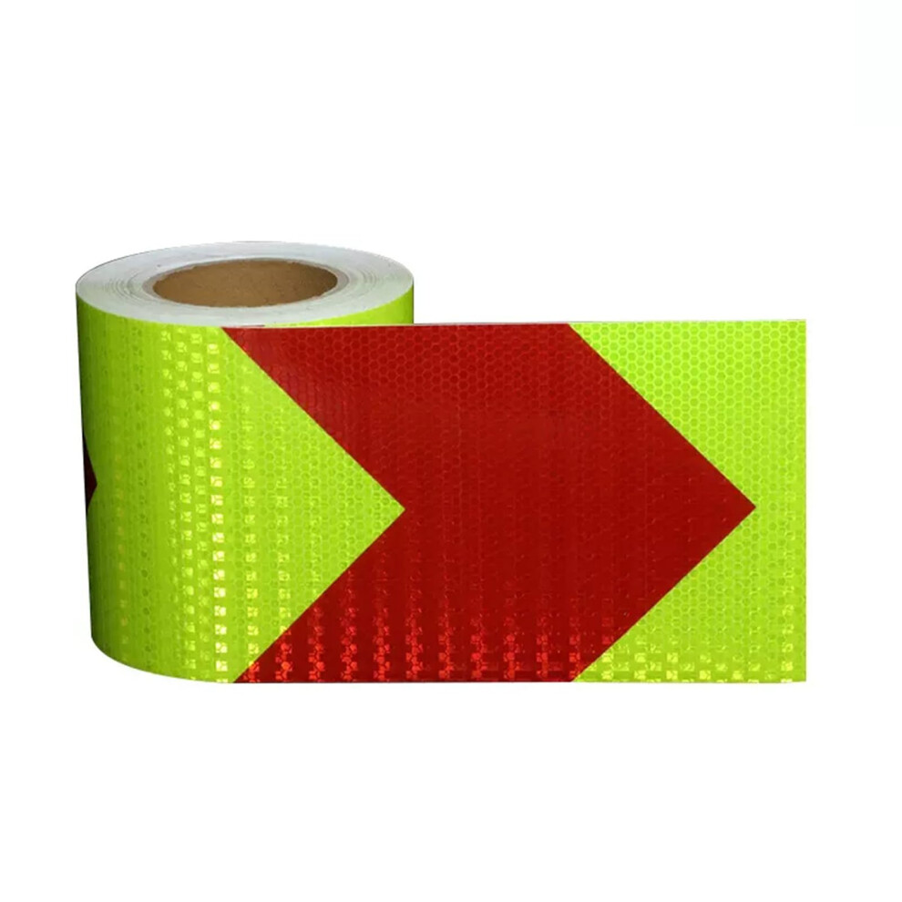 Reflective Safety Tape 15Cm X 25M Visibility Waterproof Selfadhesive Warning Tape For Cars Trucks Trailers Outdoor Bright Red Yellow 9771547596417