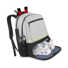 Sac Ă dos de Tennis professionnel 2 raquettes, sac Ă main-gris
