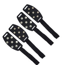 4 Pack Folding Ice Cleats Equipped with 7 Teeth Magical Tape