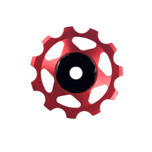 Lage wrijving Achterderailleurpoelie Keramieklager-11T Rood