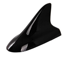 Car Shark Fin Antenna with Waterproof Seal, Enhanced Signal, Easy Stick‑on for Sedan SUV Black