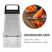 4 Sided Blades Cheese Vegetables Grater Carrot Cucumber Slicer Cutter Box Container Kitchenware Stainless