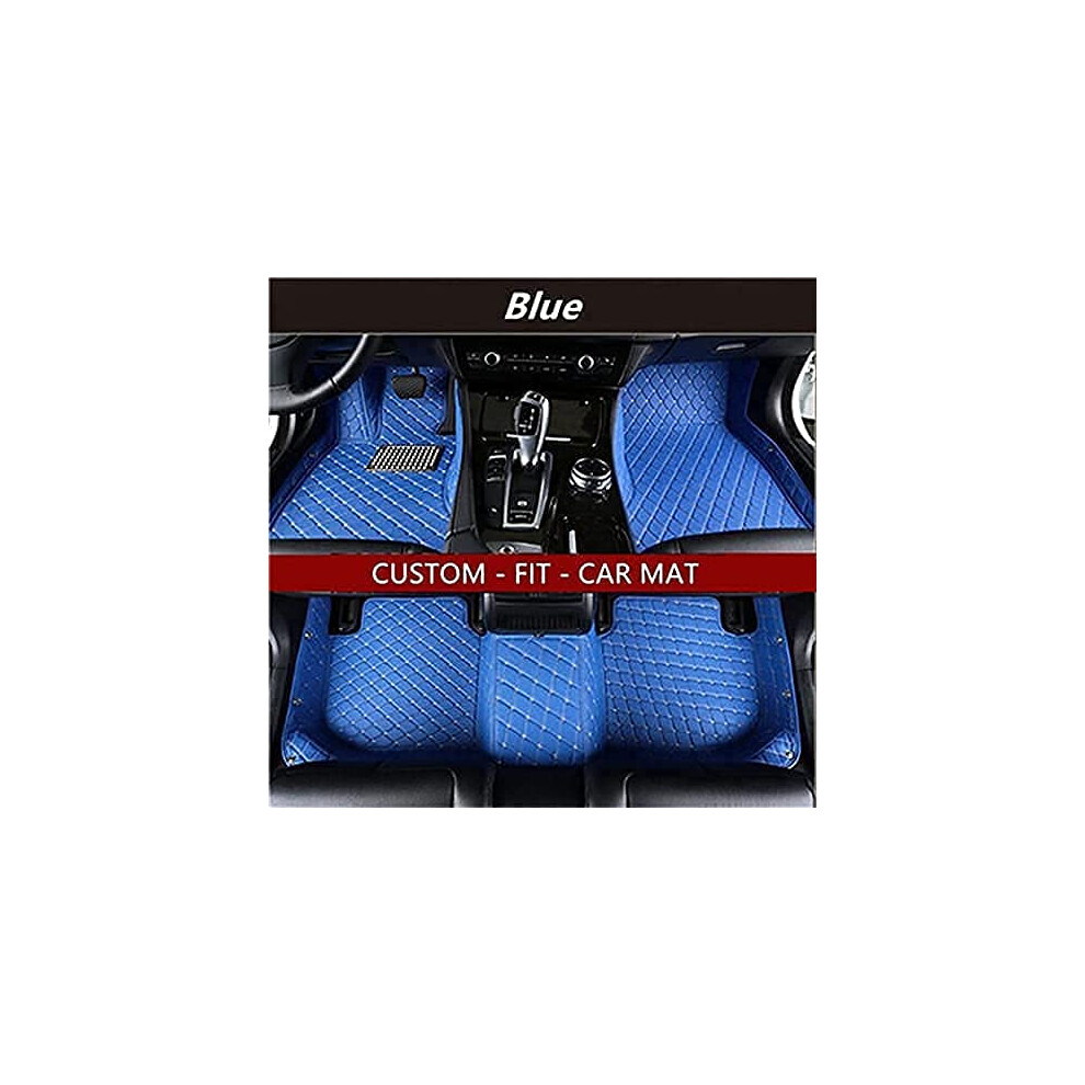 Customfit Full Coverage Waterproof Pu Leather Car Floor Mats For Volkswagen Tiguan X 2021 Blue 9092120269024