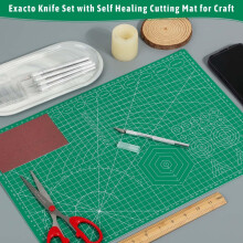 5 Pack Self Healing Cutting Mats and Exacto Knife Setfor Crafts, Scrapbooking and Quilting Work Mat