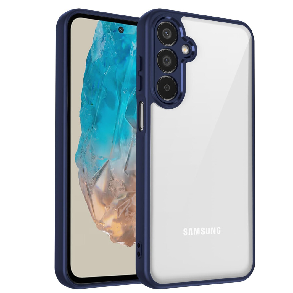 Shockproof Clear Case With Camera Protection Slim Tpu Bumper Navy For Samsung Galaxy A16 5G Blue 9771547072942