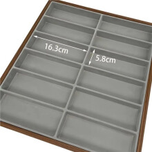 2X New 12 Grids Walnut Wooden Glasses Storage Rack Sunglasses Display Tray Eyewear Eyeglasses Storage Organizer Boxes
