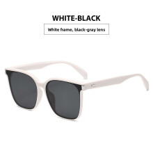 (OffWhiteFrameGrayLens)Vintage eckige Sonnenbrille mit UV400 Schutz für modische Outdoor Reisen