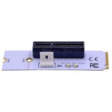 6X NGFF M.2 do Karty RozszerzająCej PCI-E 4X M2 Klucz M do Adaptera PCIe X4 Ze WskaźNikiem Napięcia LED dla ETH Bitcoin Miner Mining