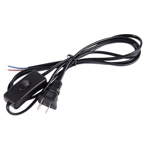 3X US Plug 1.8M Power Cord /Off Button  AC110V 3A AC250V 6A Black 2