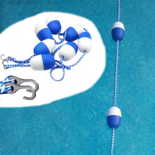 25ft Floating Pool Safety Rope with Buoys, Swimming Pool Divider for Shallow and Deep End