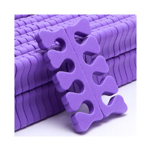 100pcs Sponge Toe Separator Soft Nail Art Finger Separator Divider Spacer Manicure Pedicure Tool Purple