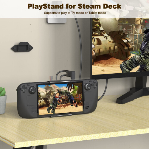 Foldable Wall Mount Stand with Secure Storage and Quick Access Pullout for Steam Deck 2