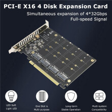 5X PH44 NVME 4-Disk Array Card PCIE Signal Split Array Card