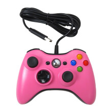 Pink Wired Controller for Xbox 360 and PC Windows 10 with 360 Precision Control and Dual Vibration Feedback