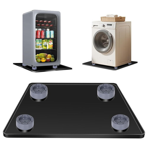 Fridge Silicone Mat with 4 Base Raisers 60x60cm  Fridge Drip Tray Under Refrigerator Mat 1