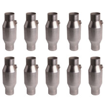 10 Stuks 2,5 Inch Gesponnen Universele Katalysator High Flow Roestvrij Staal 425250 Uitlaatkatalysator
