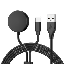 2 in 1 USB C Magnetic Charging Cable for Samsung Galaxy Watch 6/5/4 and S23/S22/S21, 120cm Long