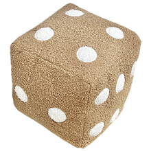 Comfortable 30X30Cm Square Pillow With Fun Dices-Dark Khaki