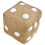 Comfortable 30X30Cm Square Pillow With Fun Dices-Dark Khaki 1