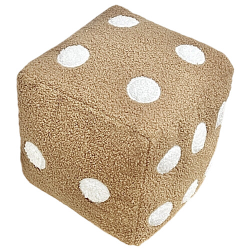 Comfortable 30X30Cm Square Pillow With Fun Dices-Dark Khaki