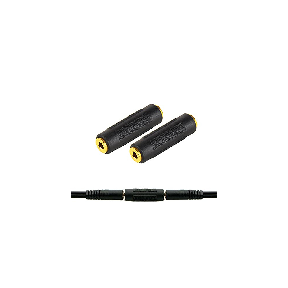 3.5Mm Audio Adapter Female To Female Goldplated Coupler For Headphones And Speakers (2 Pack) 9330225106265