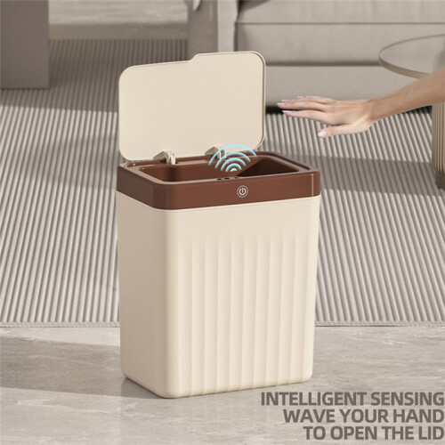 10L Intelligent Induction Trash Can Kitchen Storage  Bucket for Bathroom Kitchen Trash Can Grey 2