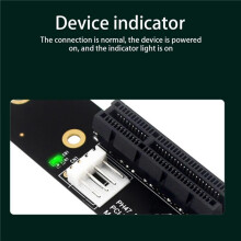2X NGFF M.2 Vers PCI-E 4X Riser Card M2 M Key Vers Adaptateur PCIe X4 avec Indicateur LED  Power Riser pour Bitcoin Mining