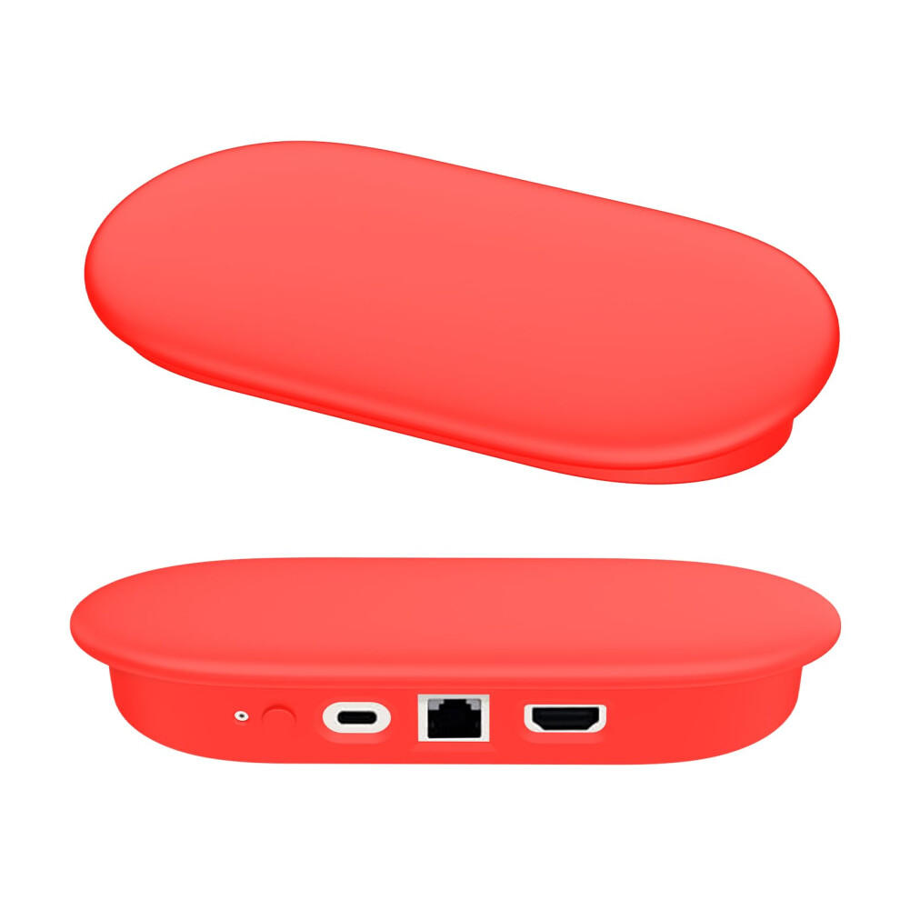Shockproof Antislip Silicone Case For Google Tv Streamer 4K 2024 Red 9092120220476