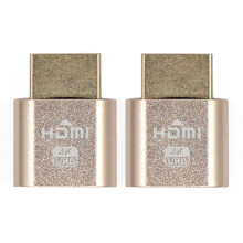 2X VGA Virtual Display Adapter DDC EDID Dummy Plug Headless Display Emulator Lock plate 1920x1080