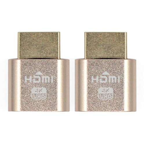 2X VGA Virtual Display Adapter  DDC EDID Dummy Plug Headless  Display Emulator Lock plate 1920x1080