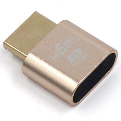 2X VGA Virtual Display Adapter  DDC EDID Dummy Plug Headless  Display Emulator Lock plate 1920x1080 2