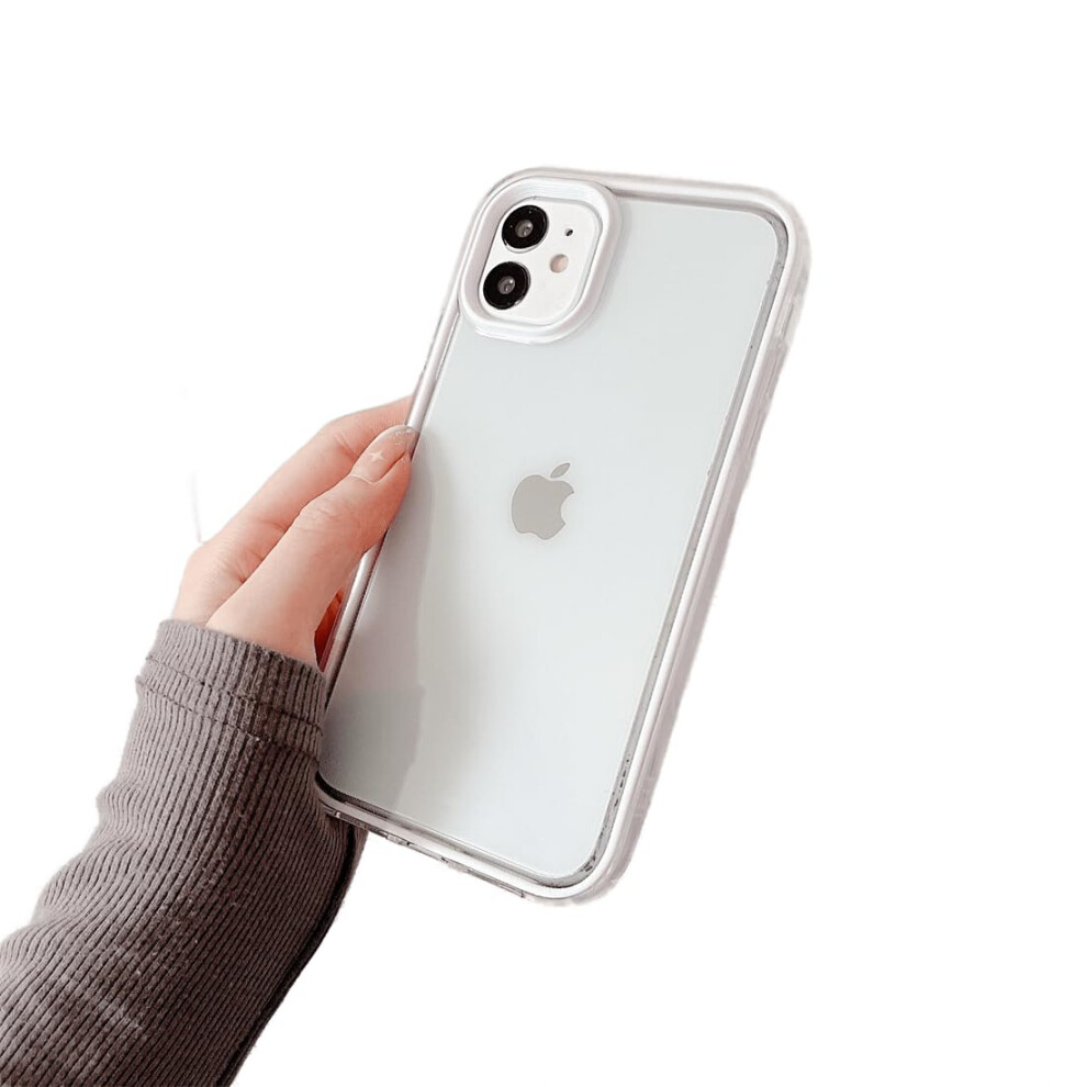 Shockproof Silicone Case For Iphone 12, Slim Tpu Cover With Antislip Grip And Noyellowing Protection White 9092120813203