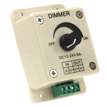 2X 12V-24V LED Regulador de Intensidad Controlador Ajuste de Color Unico para 5050 3528 Tira LED