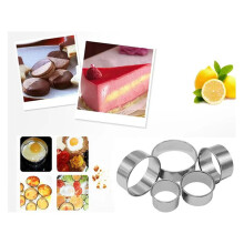 Round Cookie Cutter Set,6 Stainless Steel Biscuit Cutters Bakings Tools for Pastry, Donuts, Fondant