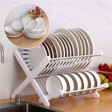 Égouttoir à Bols et Plateaux Pliable et Facile à Égoutter, Support de Rangement Polyvalent pour Cuisine, Noir