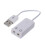 2X 3.5mm Microphone Earphone Socket USB 2.0 Sound Card Speaker Audio Adapter White 3