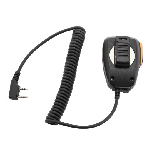 2X Microfono con Microfono per Altoparlante Palmare PTT 2 Pin per   Microfono 2